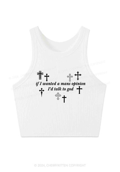 Talk To God Y2K Crop Tank Top Cherrykitten