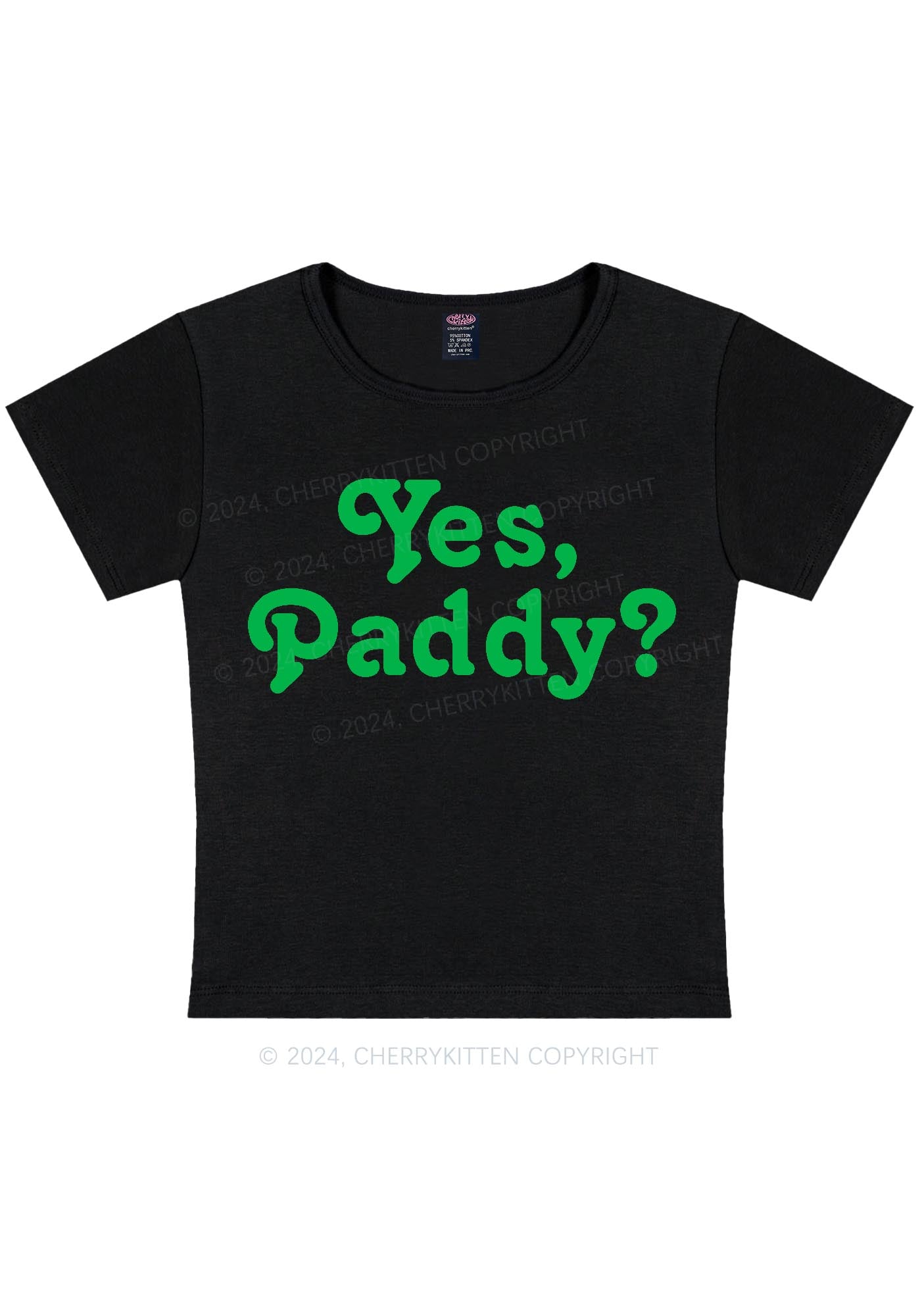 Yes Paddy St Patricks Y2K Baby Tee Cherrykitten