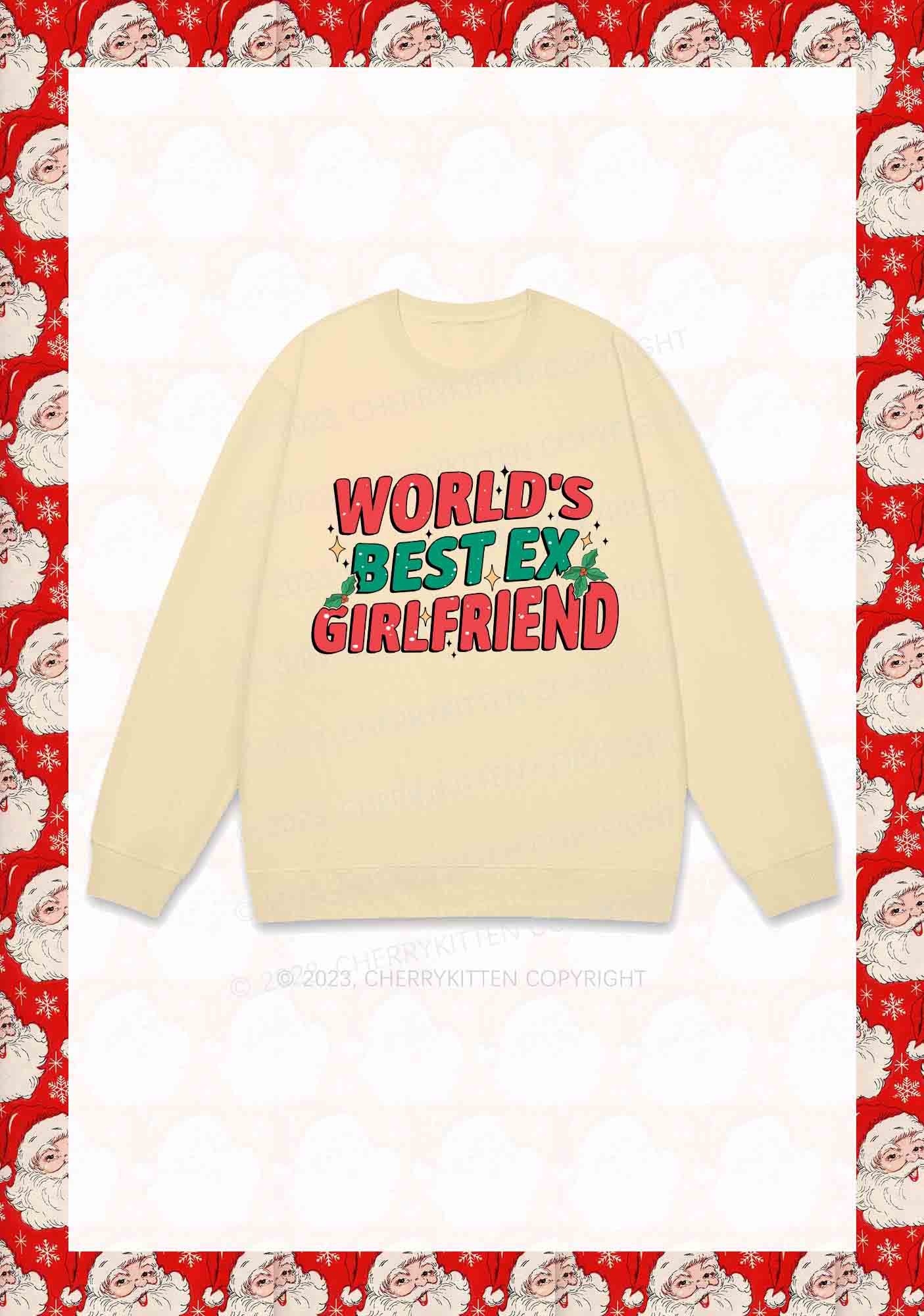 World's Best Ex Christmas Y2K Sweatshirt Cherrykitten