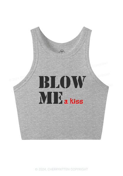 Blow Me A Kiss Y2K Crop Tank Top Cherrykitten