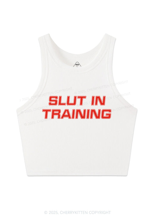 Slxt In Training Y2K Crop Tank Top Cherrykitten