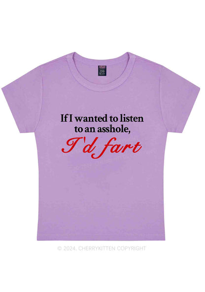 I'd Fart Y2K Baby Tee Cherrykitten