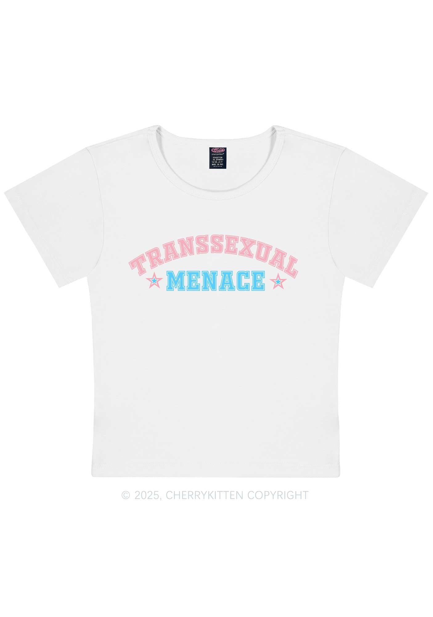 Transsexual Menace Y2K Baby Tee Cherrykitten