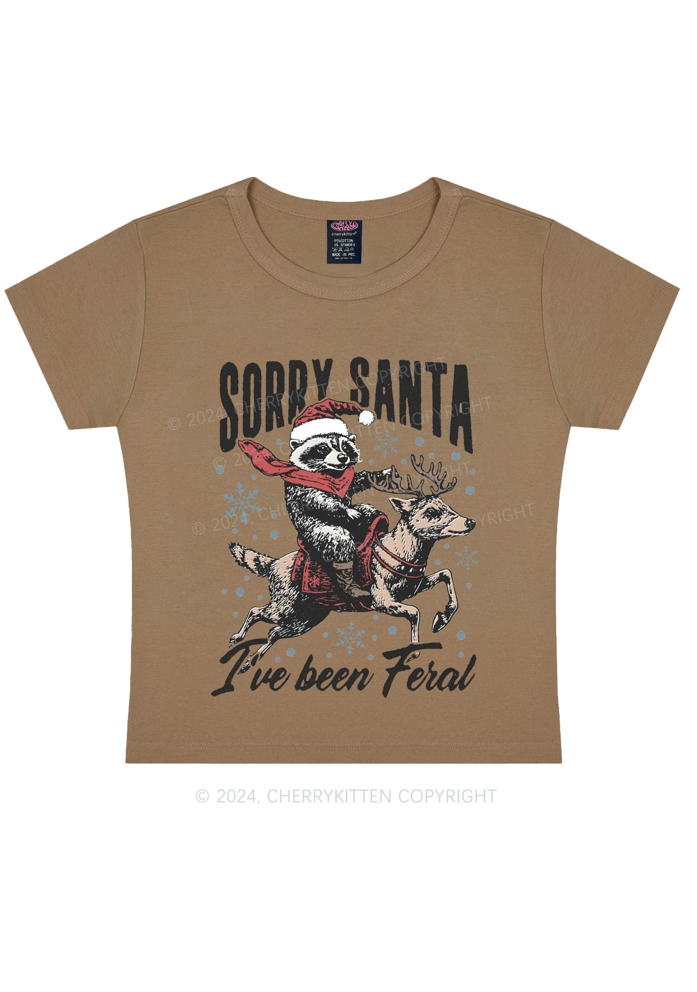 Christmas Sorry Santa Y2K Baby Tee Cherrykitten