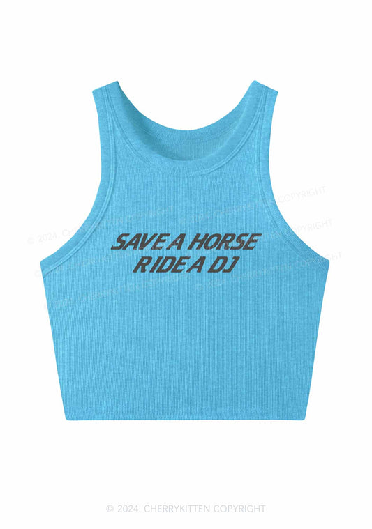 Ride A DJ Y2K Crop Tank Top Cherrykitten