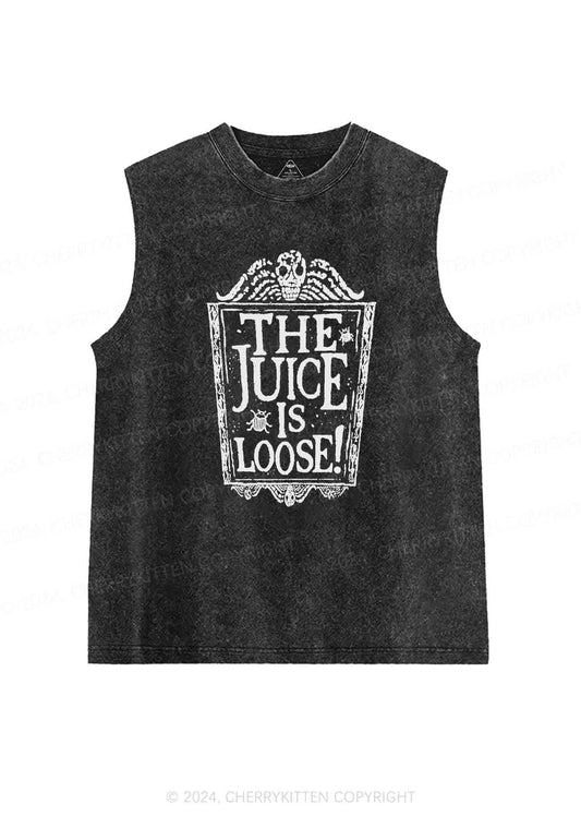 Halloween The Juice Is Loose Y2K Washed Tank Cherrykitten