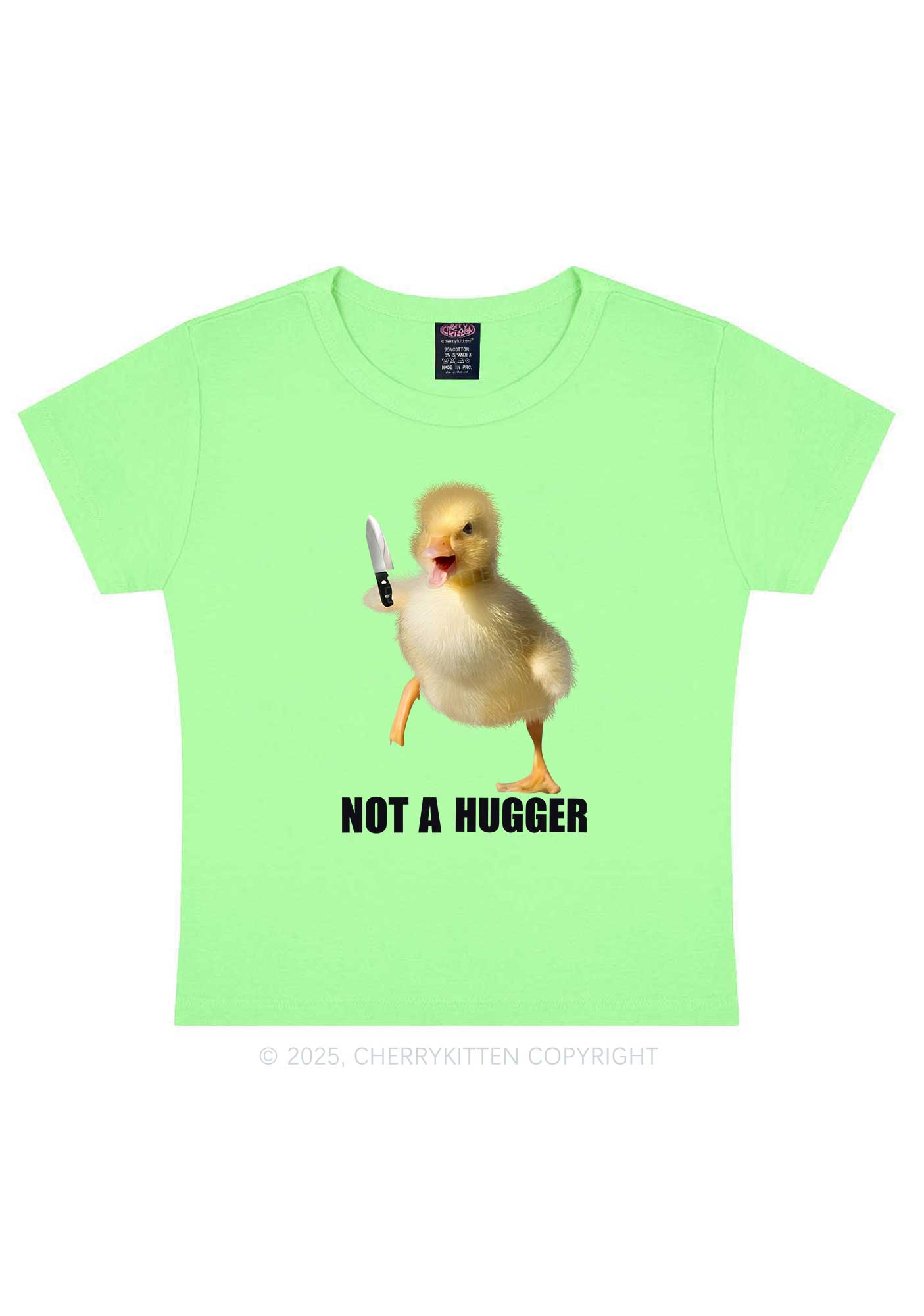 Not A Hugger Y2K Baby Tee Cherrykitten