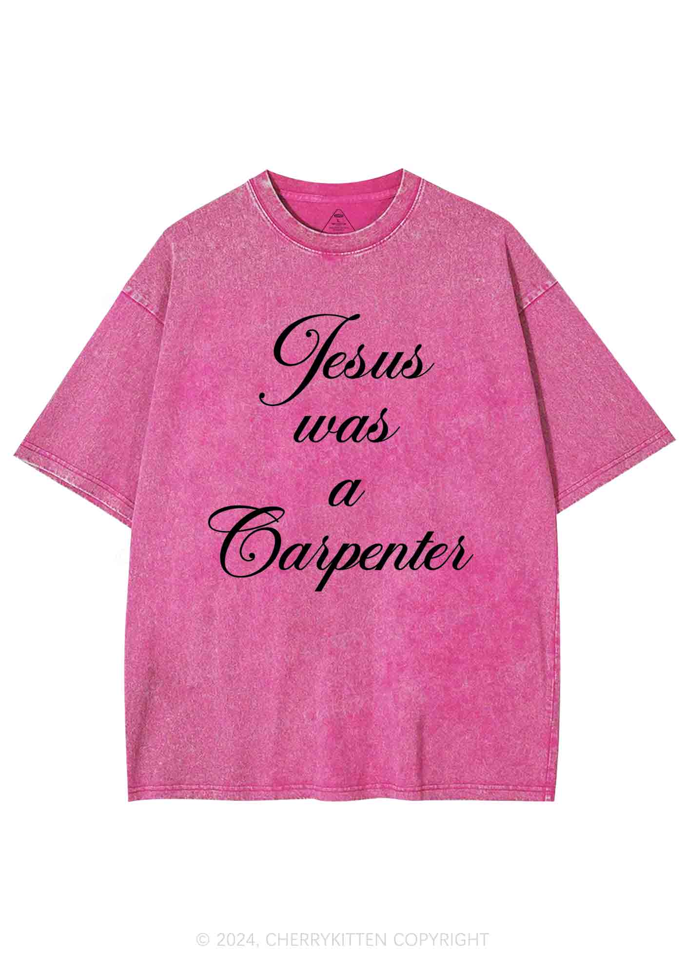 Jesus Was A Carpenter Y2K Washed Tee Cherrykitten