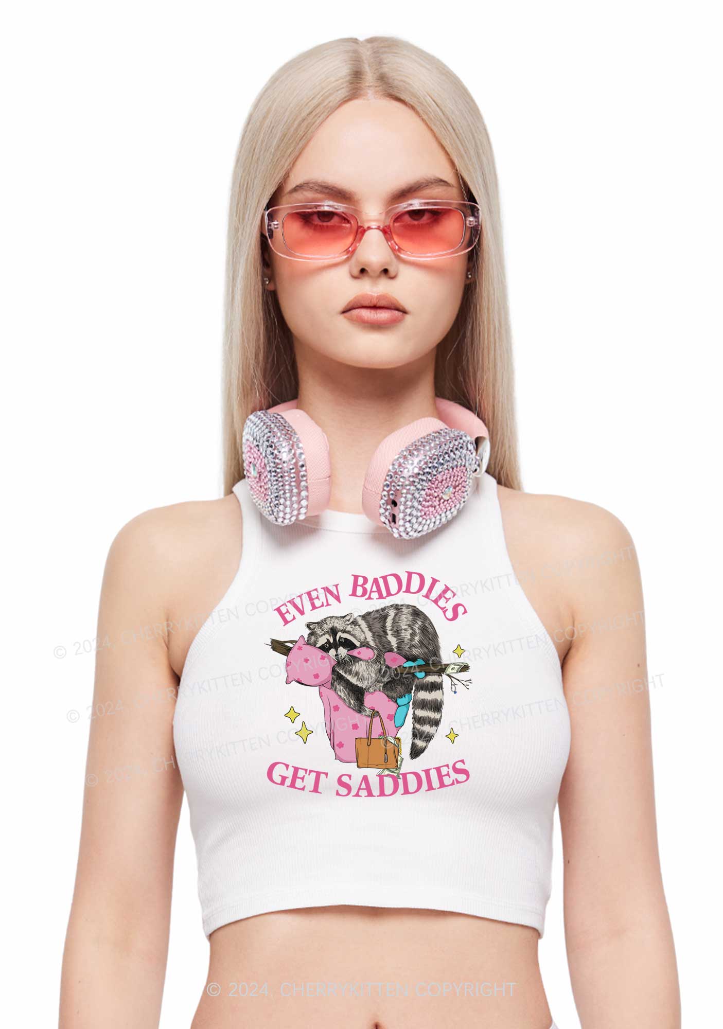 Baddies Get Saddies Y2K Crop Tank Top Cherrykitten