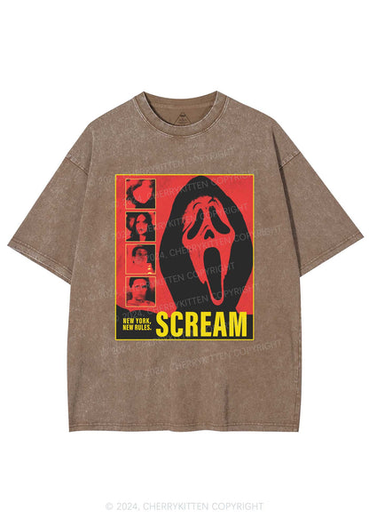 Scream New York Halloween Y2K Washed Tee Cherrykitten