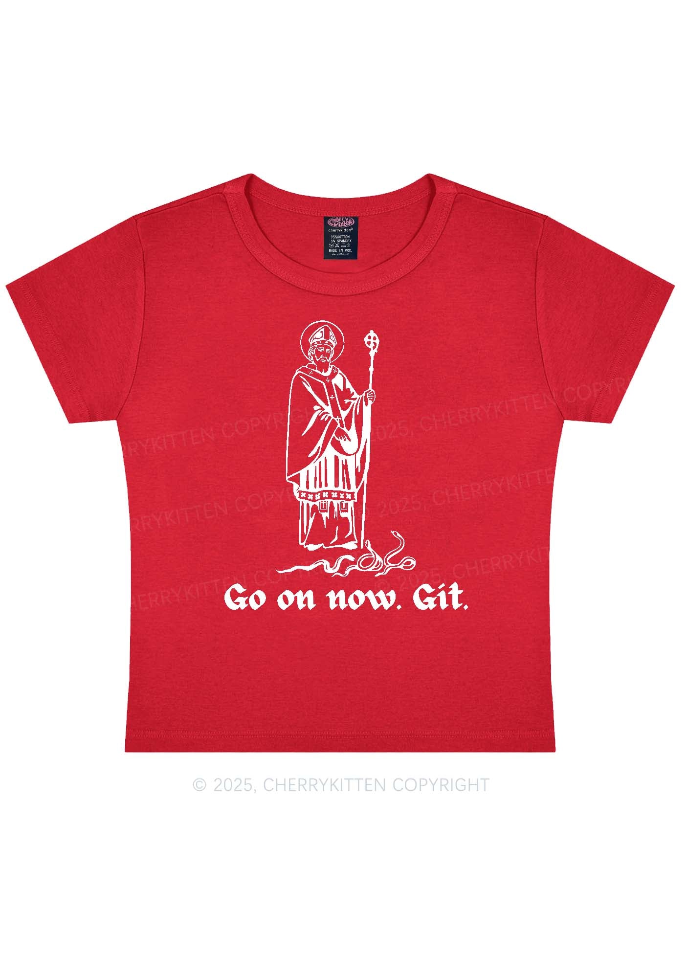 Go On Now Git St Patricks Y2K Baby Tee Cherrykitten