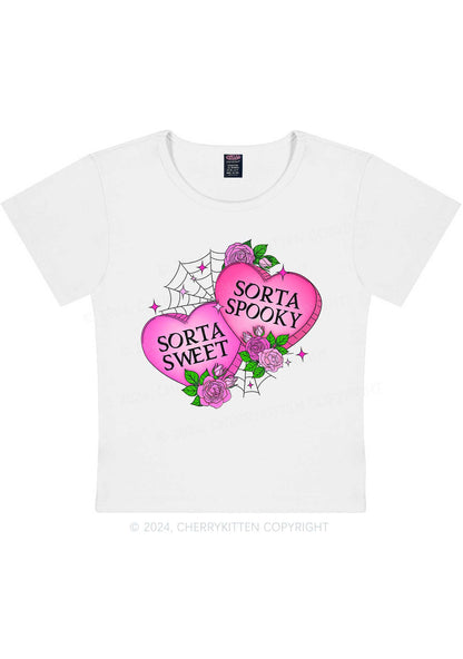 Sorta Spooky Y2K Valentine's Day Baby Tee Cherrykitten