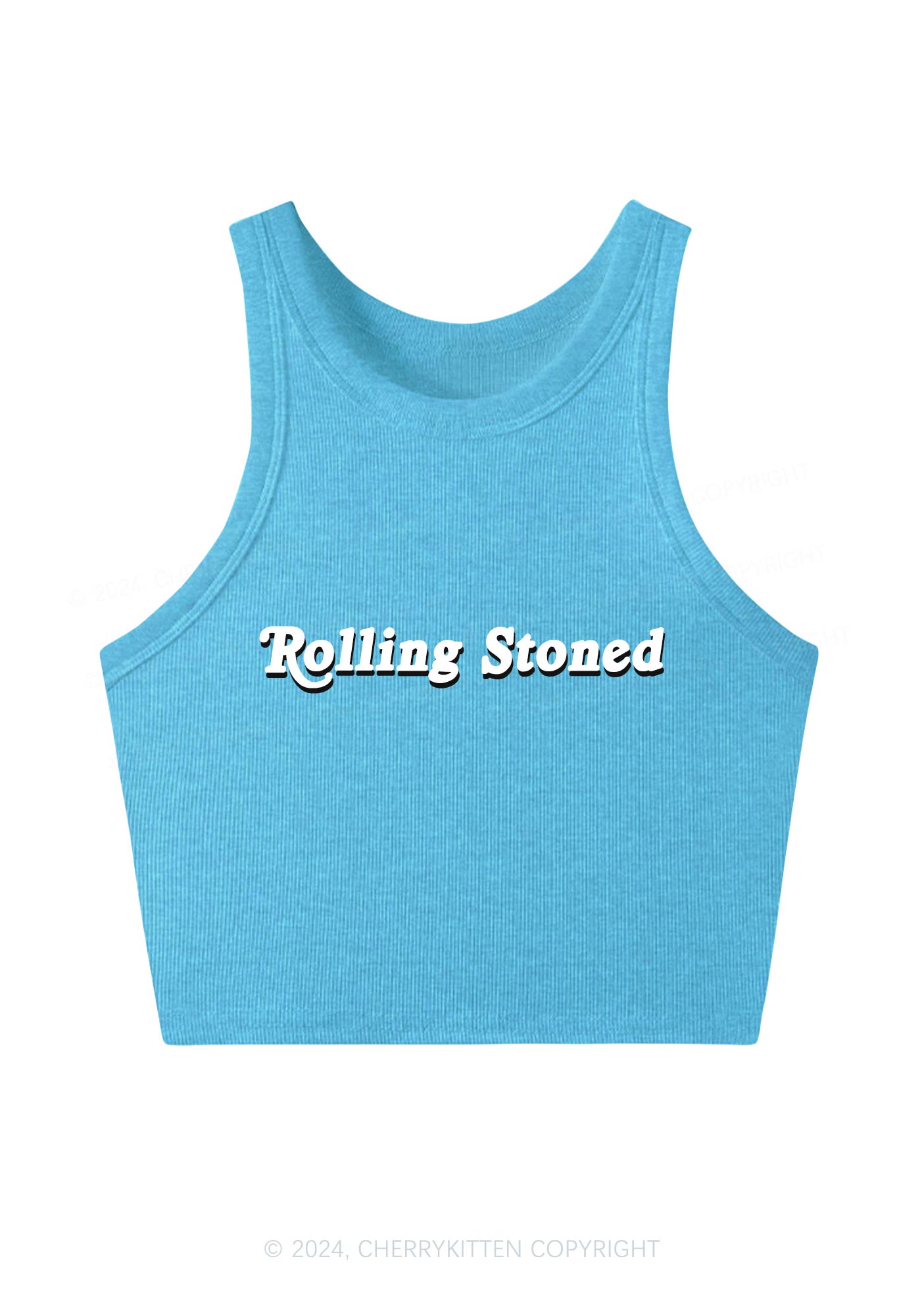 Rolling Stoned Y2K Crop Tank Top Cherrykitten