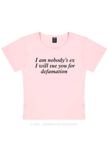 Sue You For Defamation Y2K Baby Tee Cherrykitten