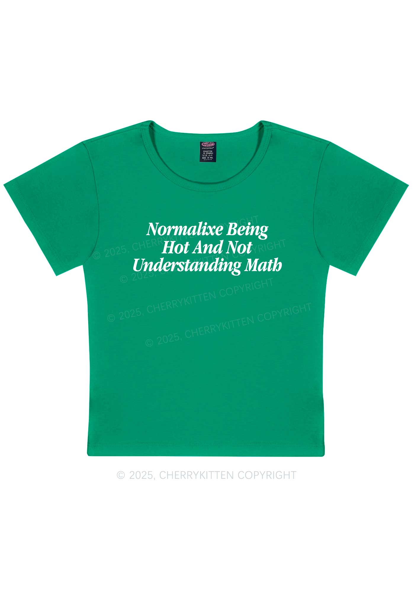 Hot And Not Understanding Math Y2K Baby Tee Cherrykitten