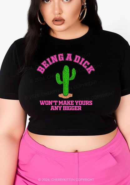 Curvy Being A Dxxk Y2K Baby Tee Cherrykitten