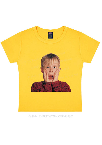 Christmas At Home Alone Y2K Baby Tee Cherrykitten