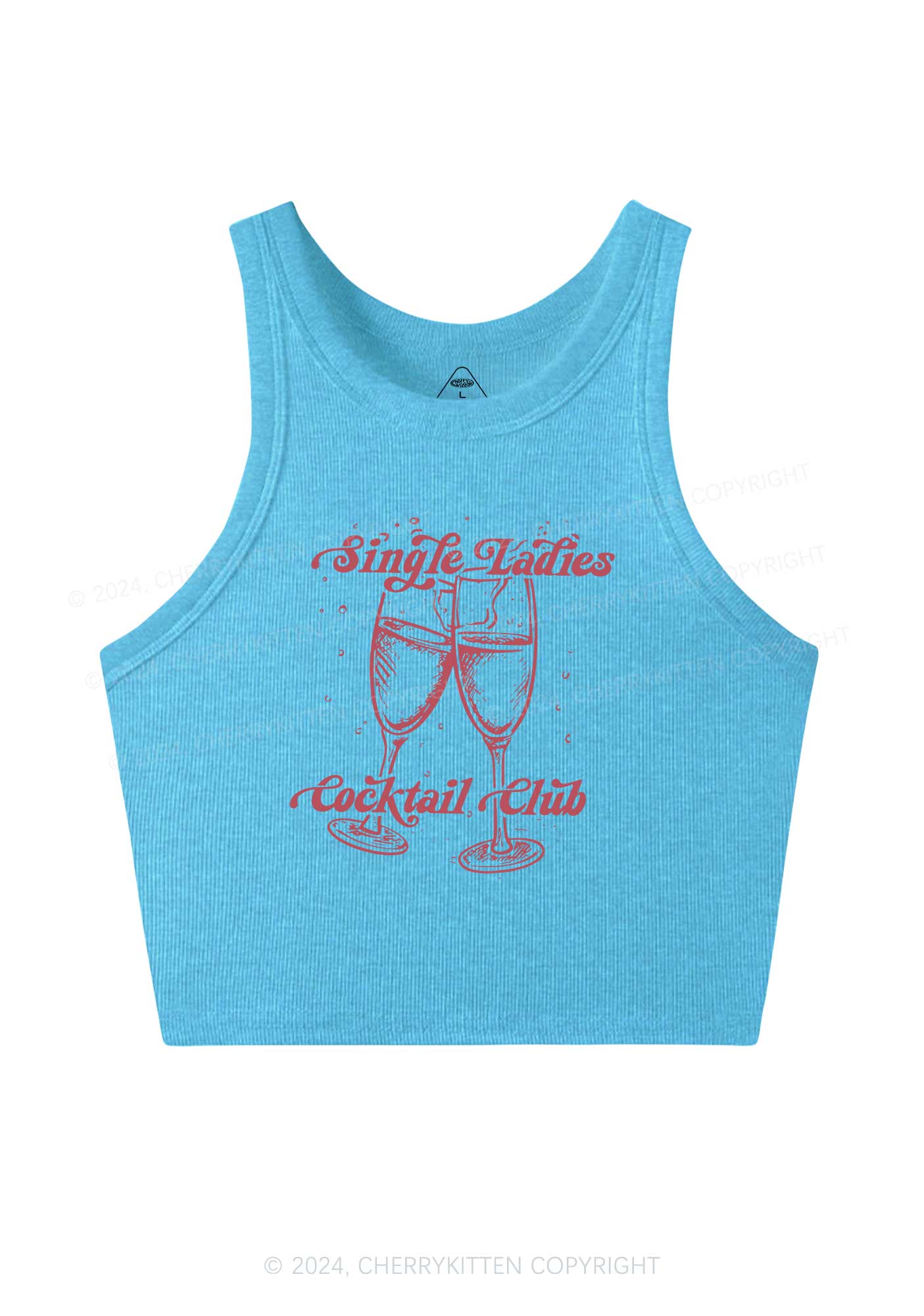 Single Ladies Y2K Valentine's Day Crop Tank Top Cherrykitten