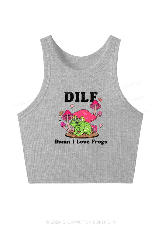 I Love Frogs Y2K Crop Tank Top Cherrykitten