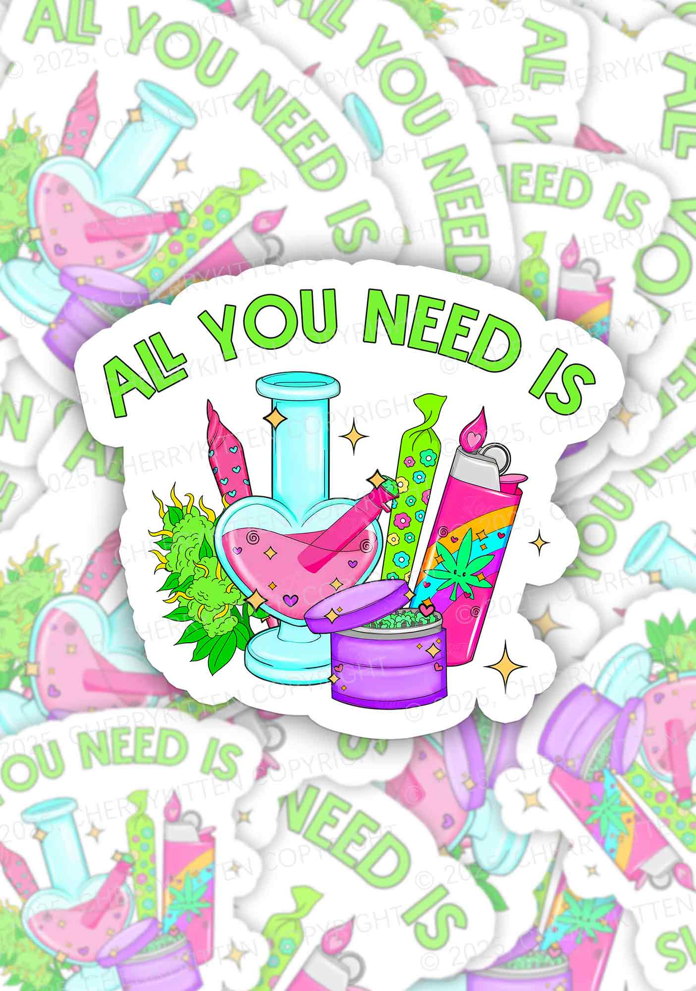 All You Need Is 1Pc Y2K Sticker Cherrykitten