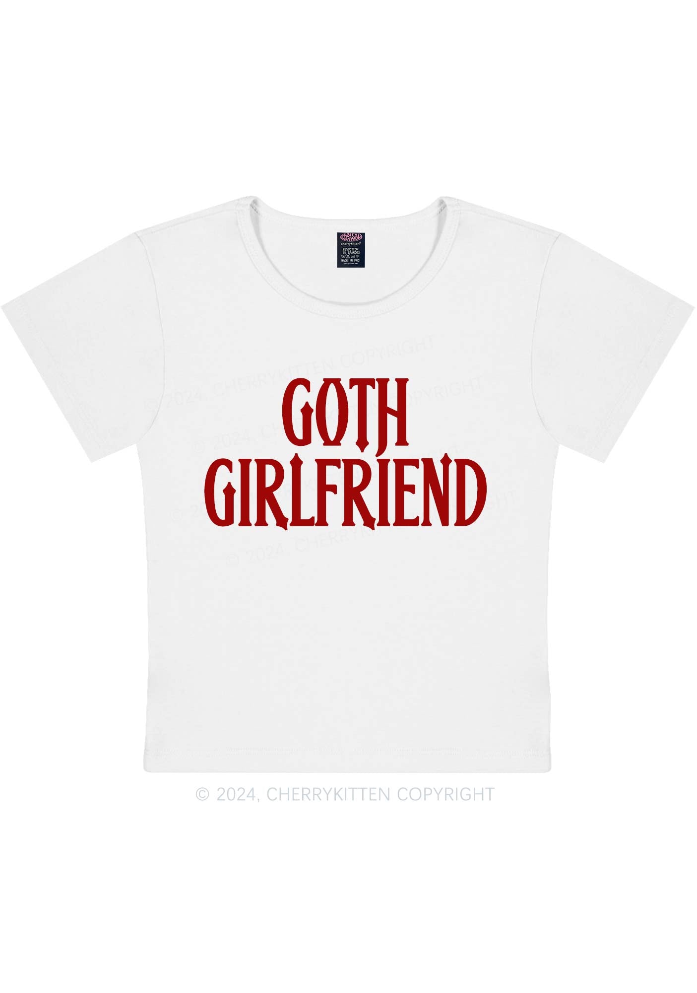 Goth Girlfriend Y2K Baby Tee Cherrykitten