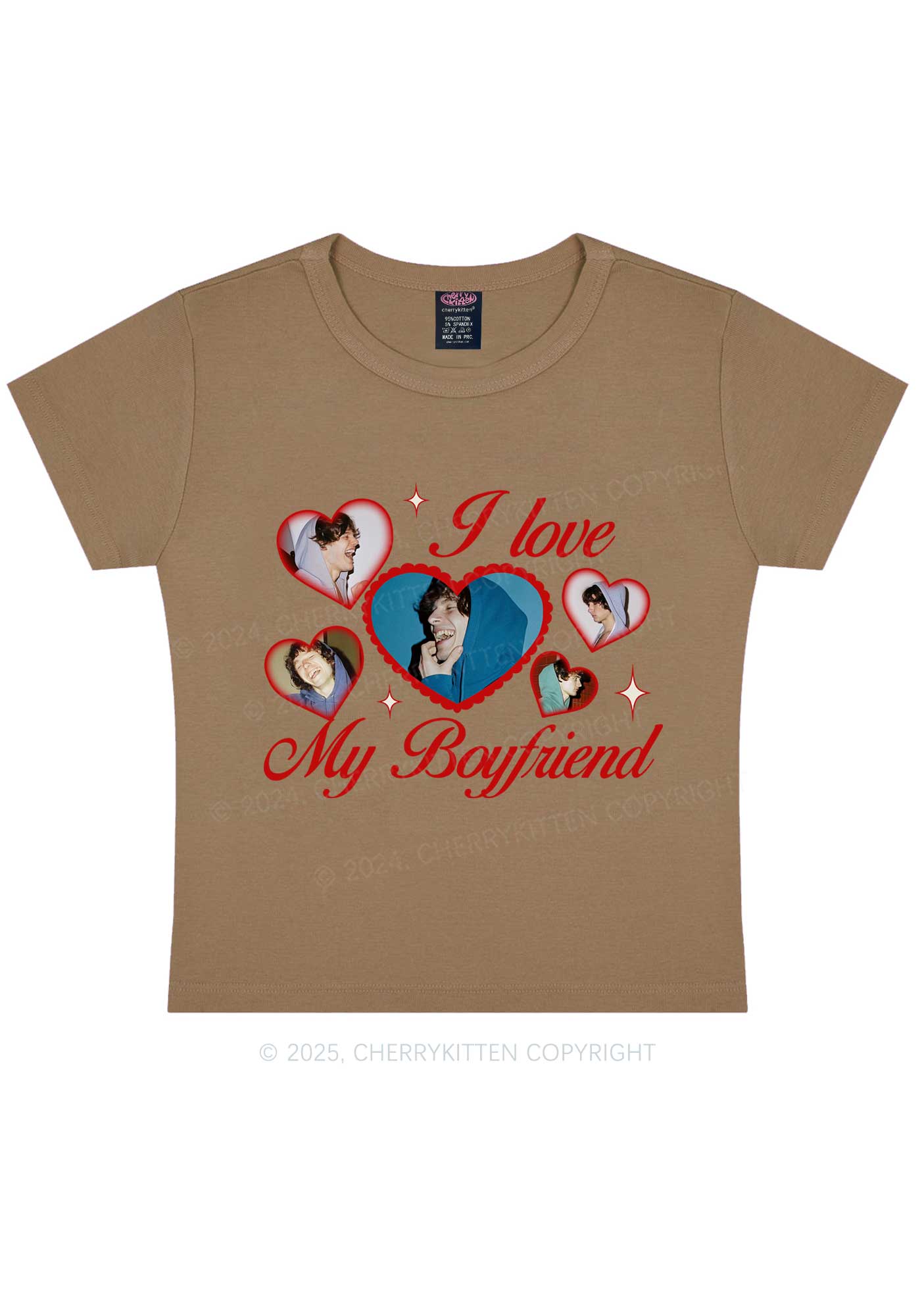 Custom Boyfriend Photos Y2K Valentine's Day Baby Tee Cherrykitten