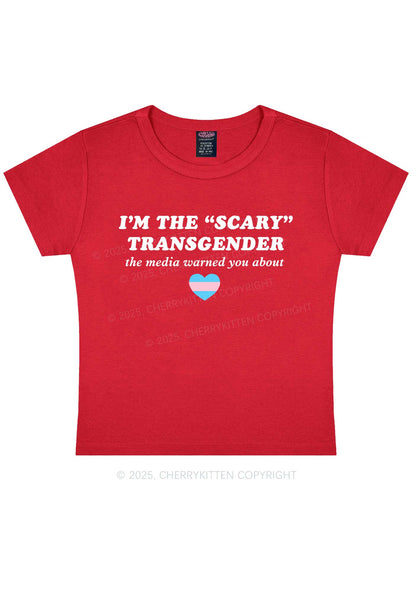 Im The Scary Transgender Y2K Baby Tee Cherrykitten