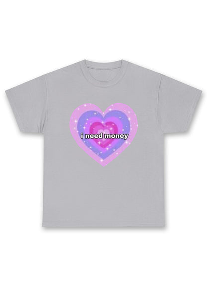 I Need Money Hearts Chunky Shirt