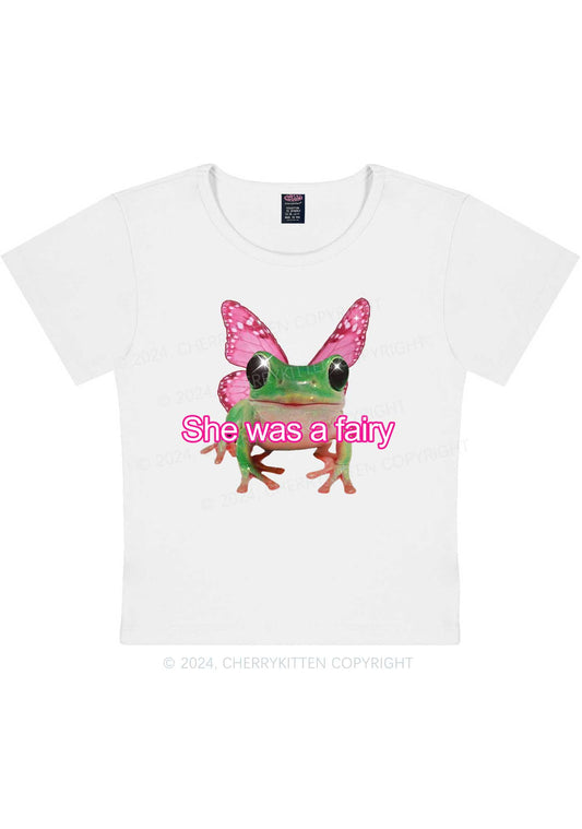 Fairy Frog Y2K Baby Tee Cherrykitten