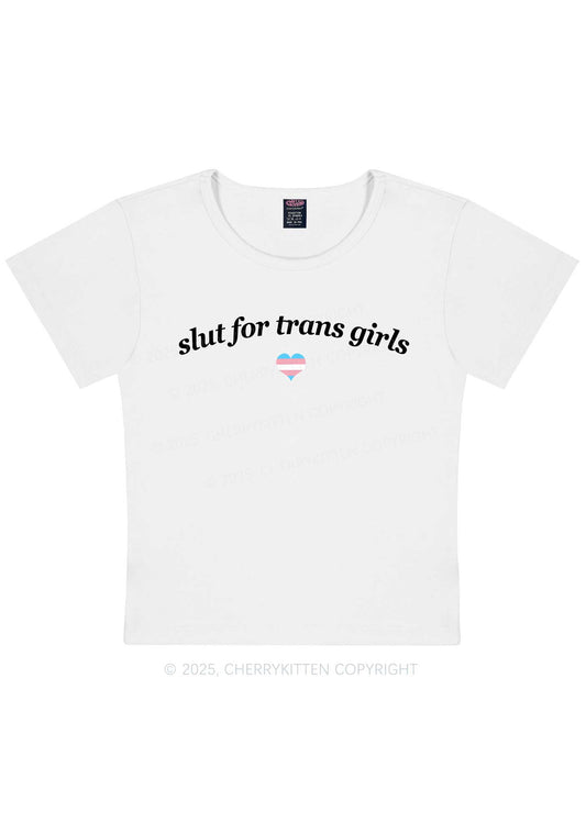 Slxt For Trans Girls Y2K Baby Tee Cherrykitten