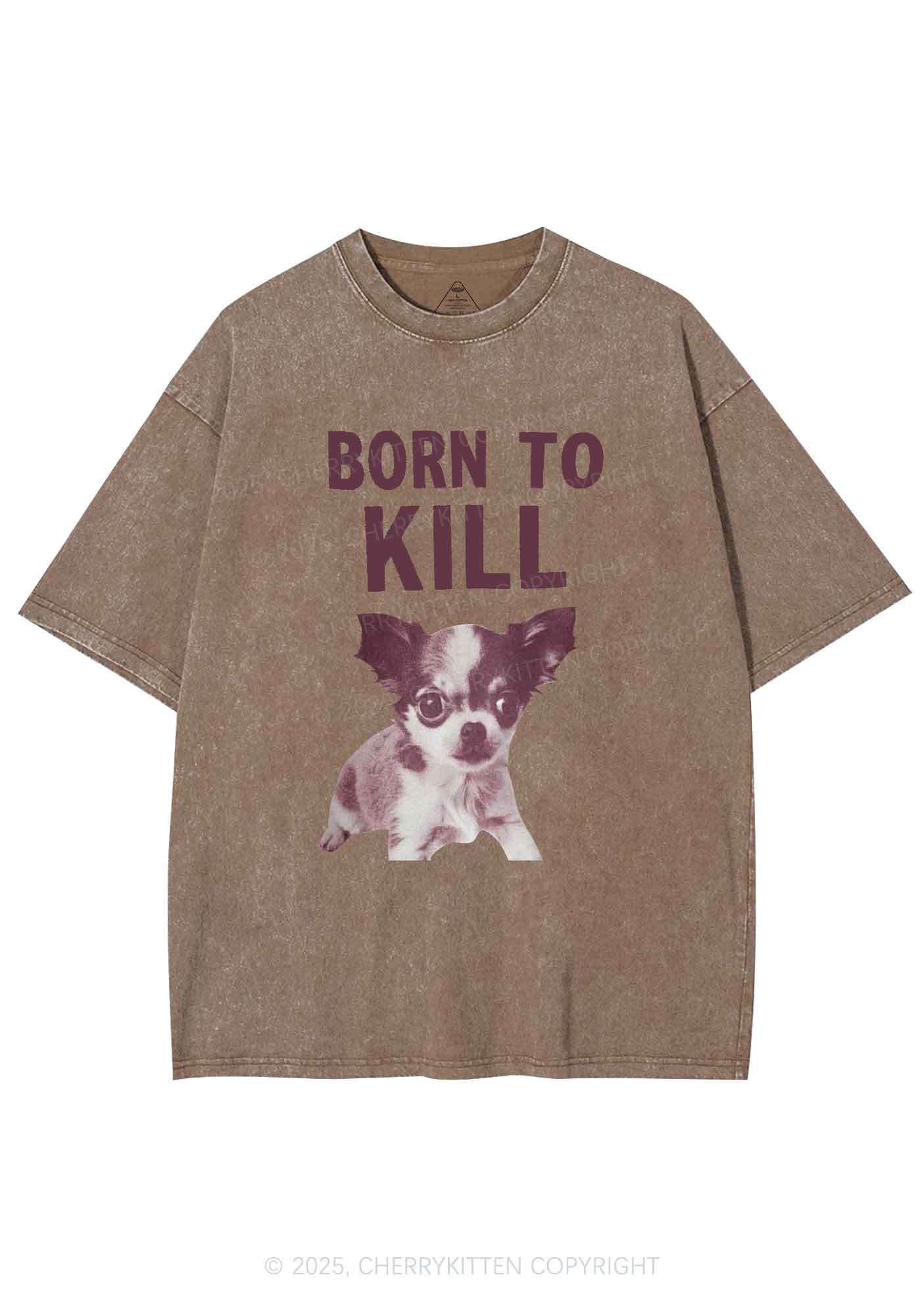 Born To Kill Y2K Washed Tee Cherrykitten