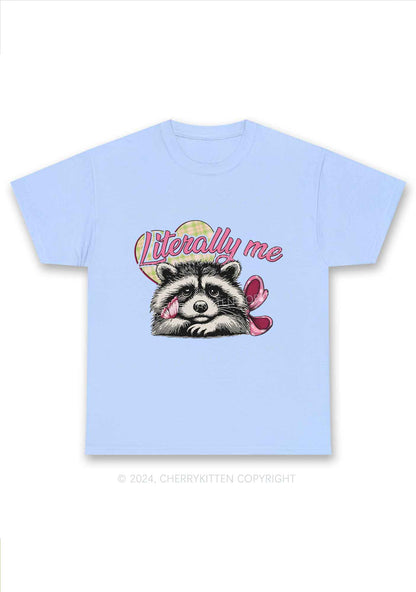 Literally Me Raccoon Y2K Chunky Shirt Cherrykitten