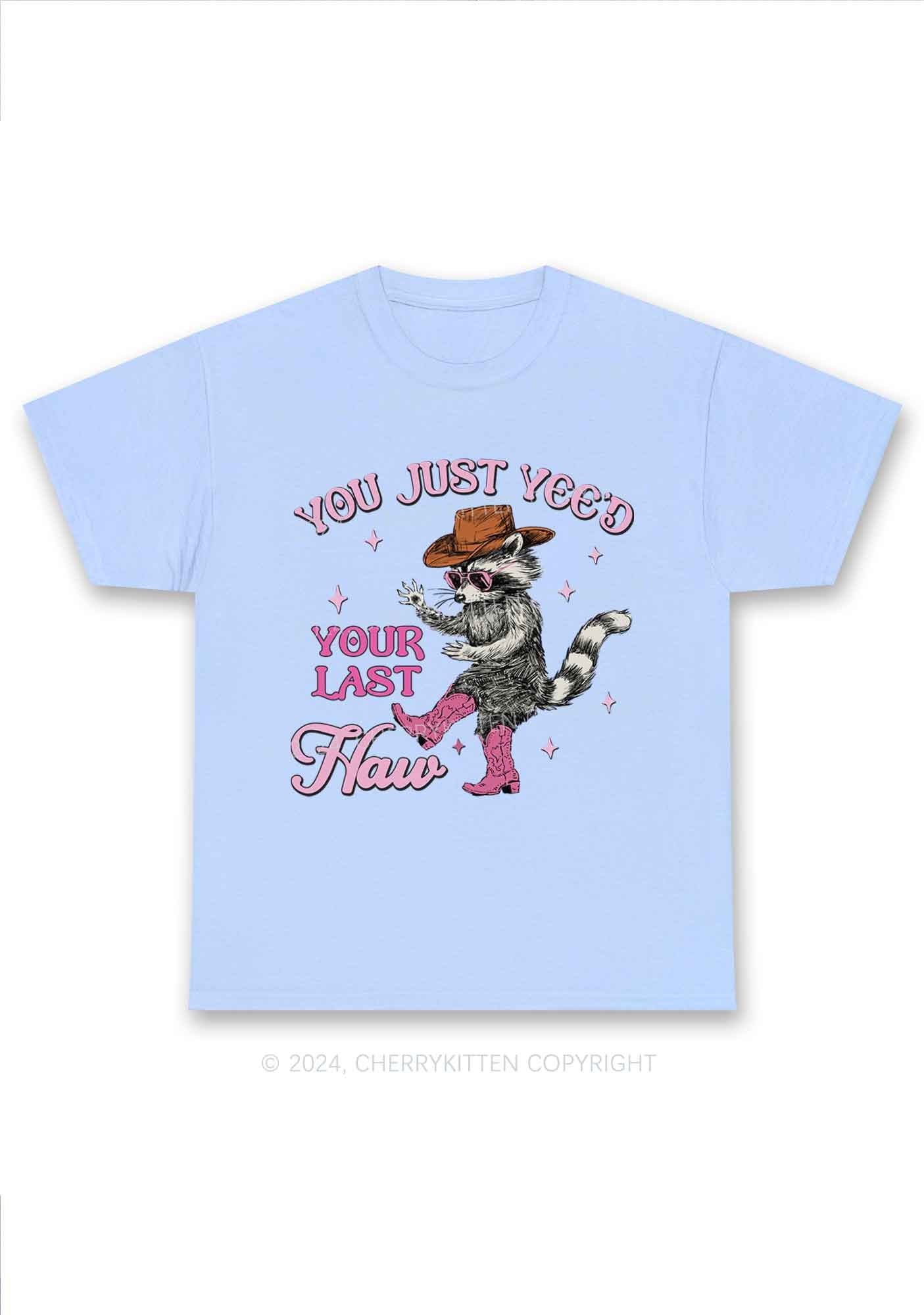 You Just Yeed Raccoon Y2K Chunky Shirt Cherrykitten