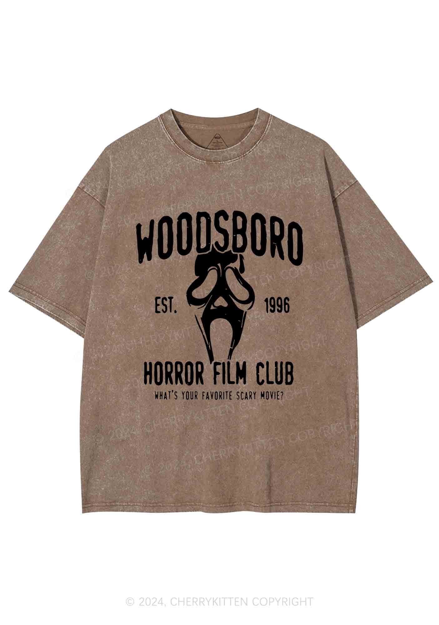 Horror Film Club Halloween Y2K Washed Tee Cherrykitten