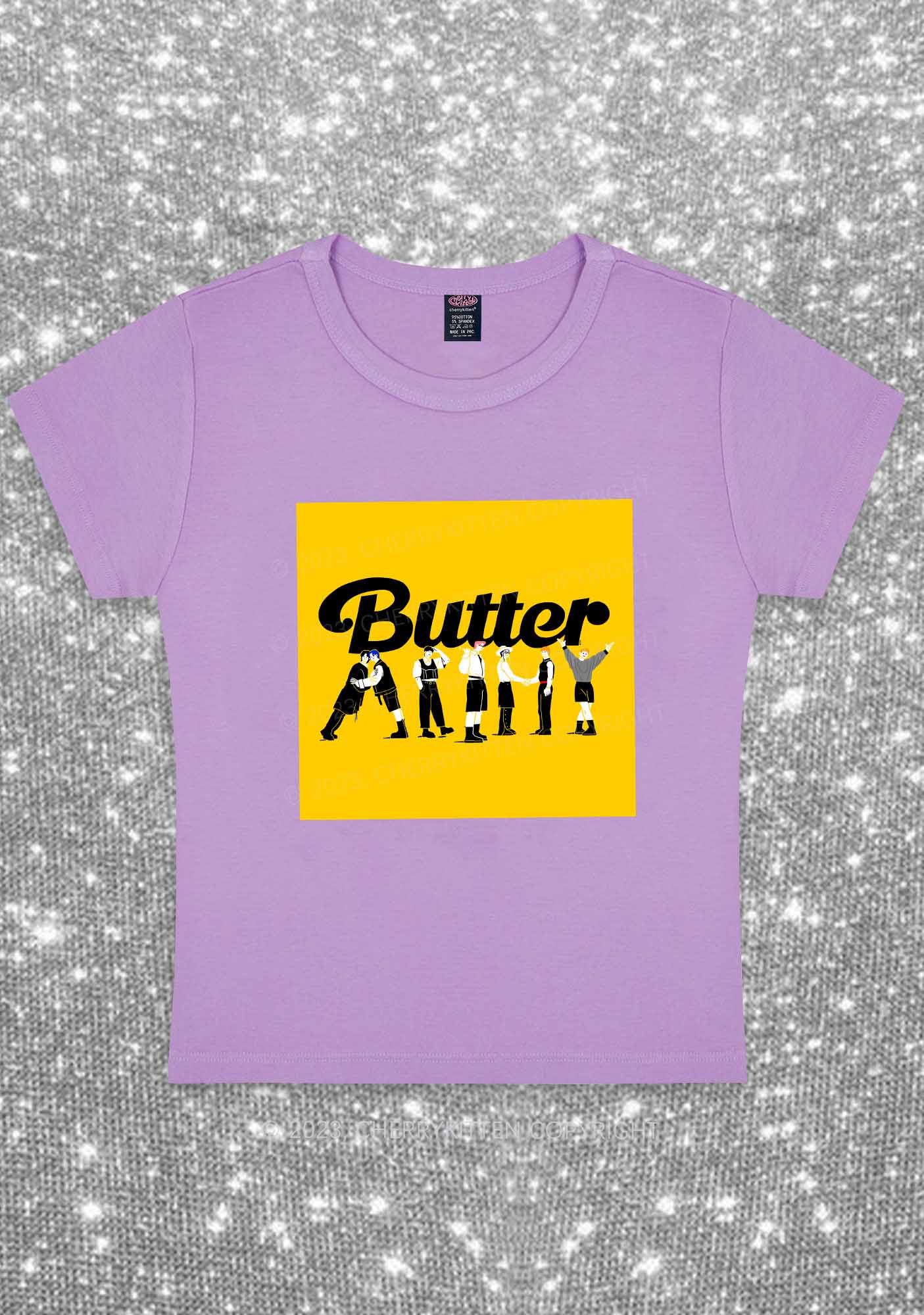 Butter Bangtan Boys Kpop Y2K Baby Tee Cherrykitten