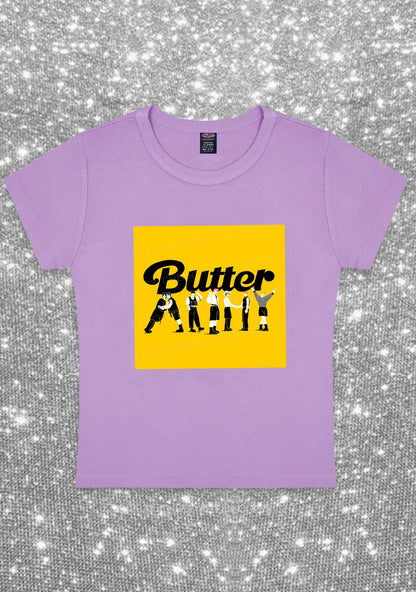 Butter Bangtan Boys Kpop Y2K Baby Tee Cherrykitten