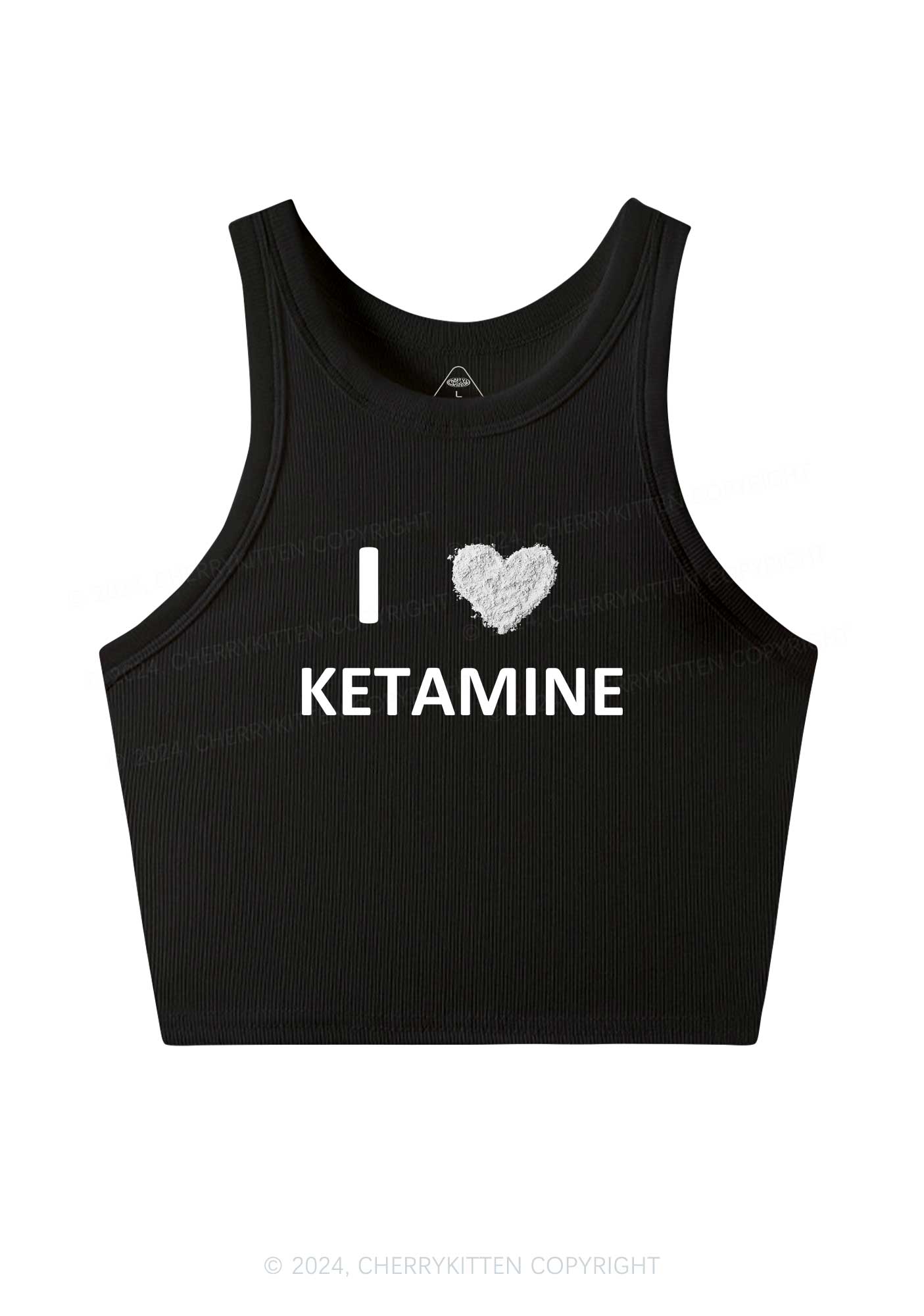 I Love K Y2K Crop Tank Top Cherrykitten