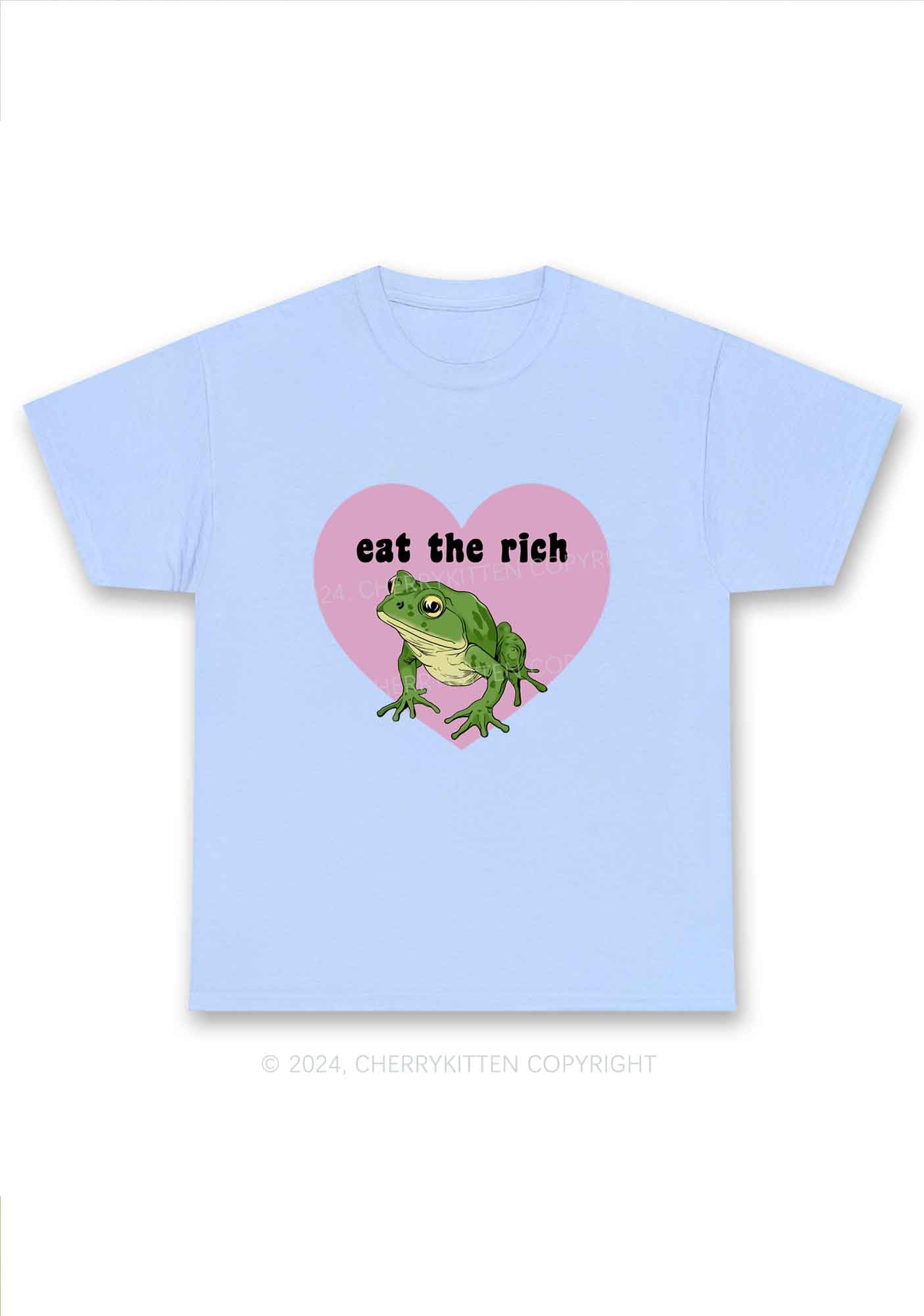 Eat The Rich Frog Y2K Chunky Shirt Cherrykitten