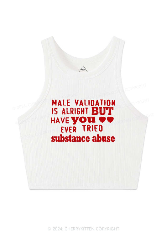 Male Validation Is Alright Y2K Crop Tank Top Cherrykitten