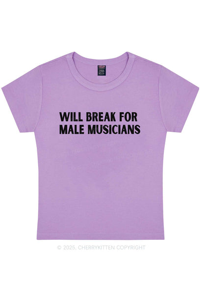 Break For Male Musicians Y2K Baby Tee Cherrykitten