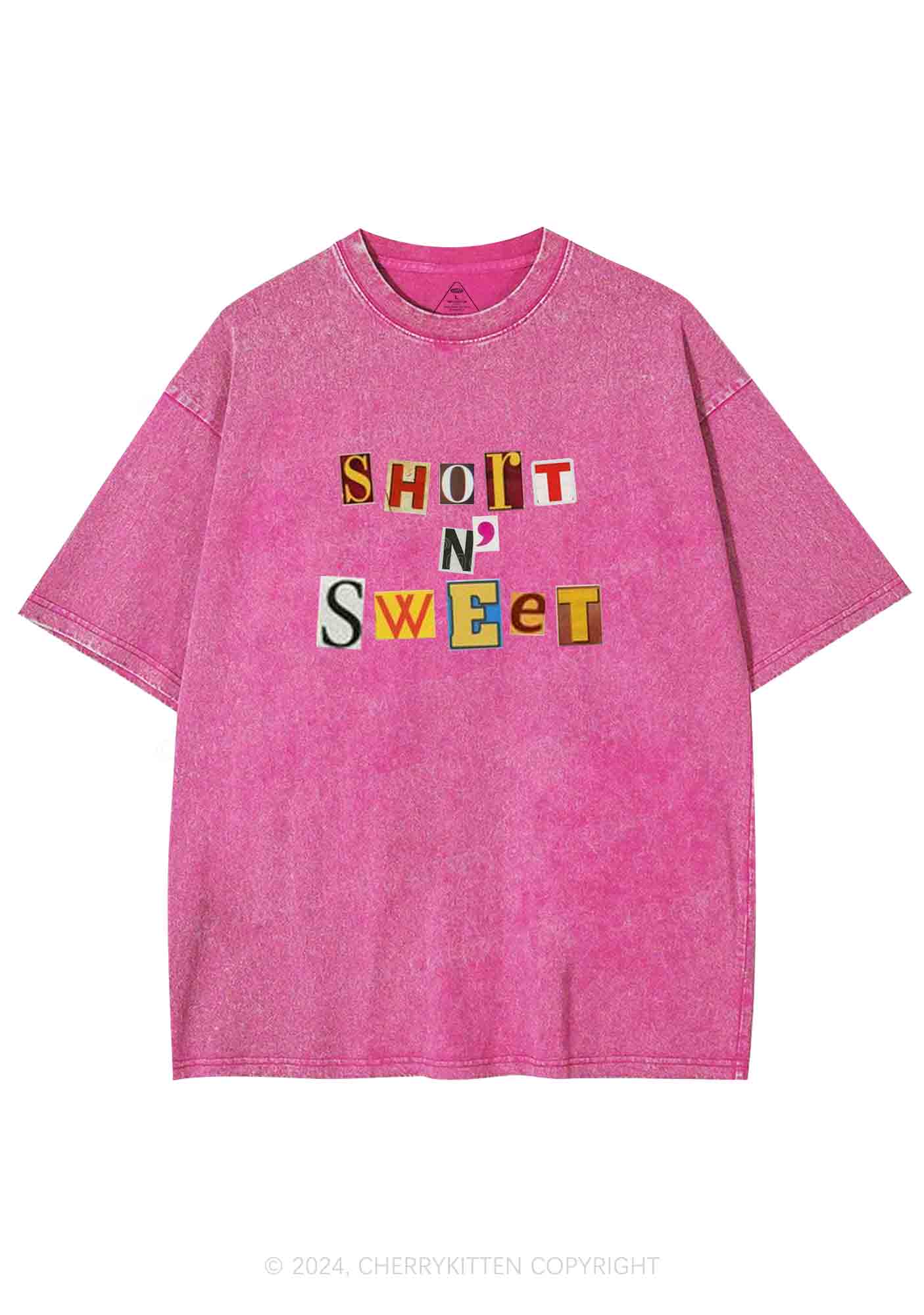 Short N Sweet Y2K Washed Tee Cherrykitten