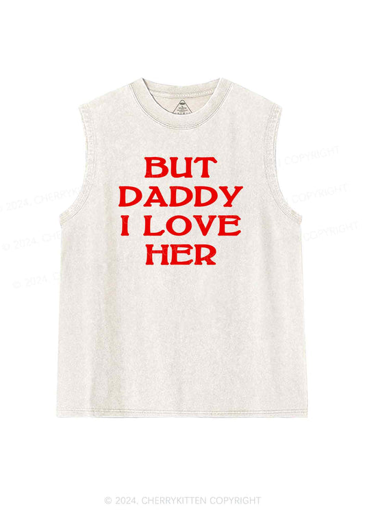 But Daddy I Love Her Y2K Washed Tank Cherrykitten