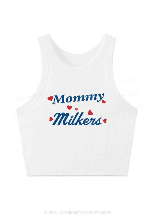 Mommy Milkers Y2K Crop Tank Top Cherrykitten