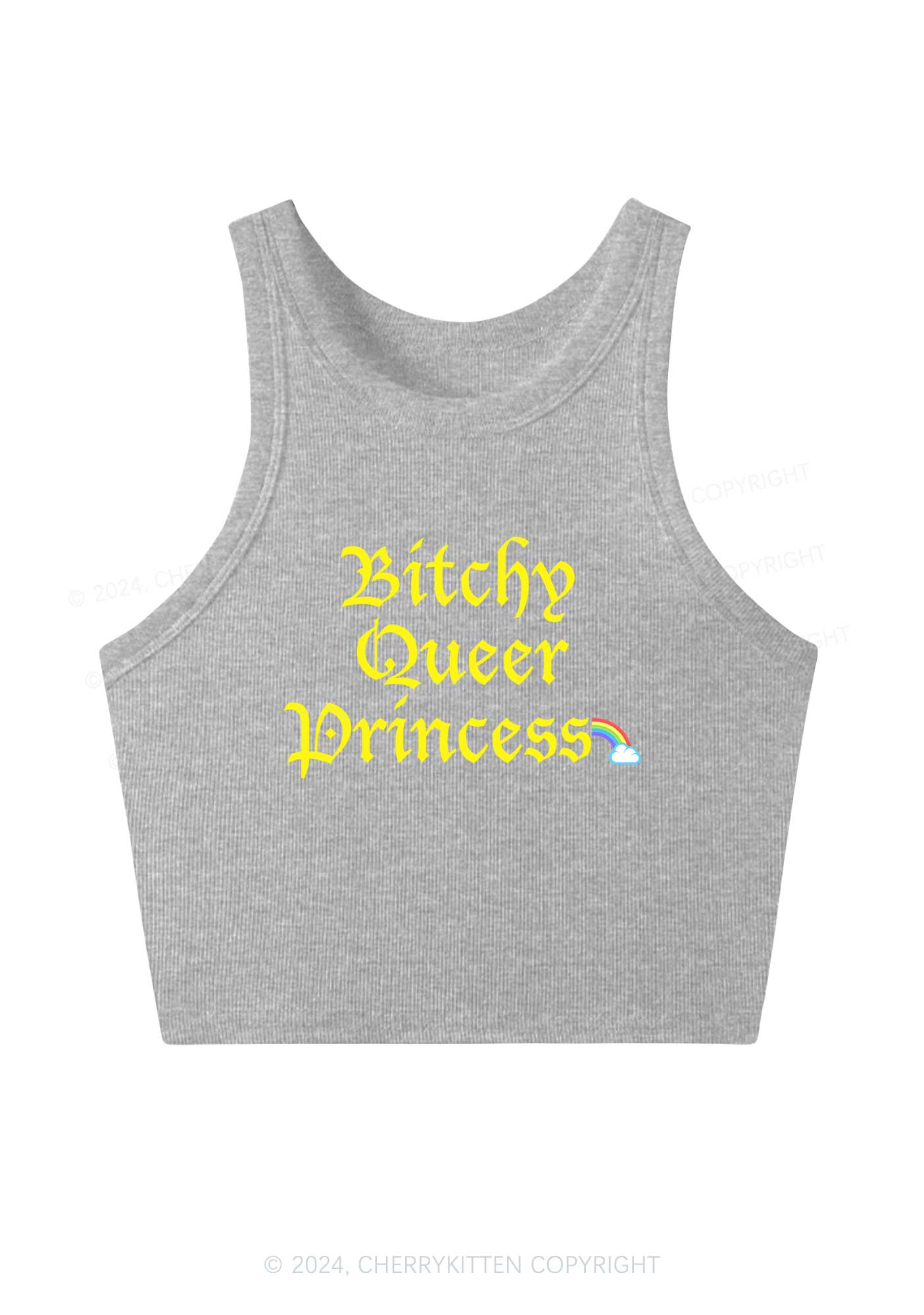 Queer Princess Y2K Crop Tank Top Cherrykitten