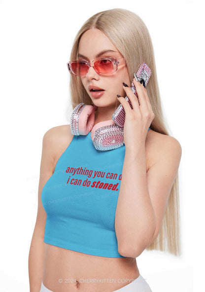 I Can Do Stoned Y2K Crop Tank Top Cherrykitten