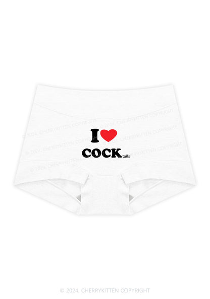 I Love Cocktails Y2K Mid Rise Waist Boyshort Cherrykitten