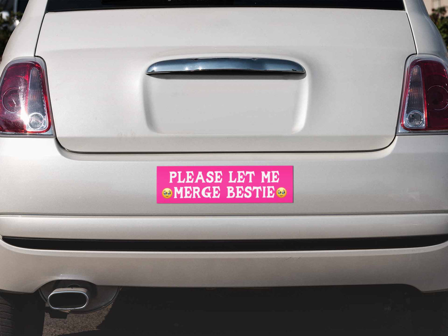 Please Let Me Merge Bestie Y2K Car Bumper Magnet Cherrykitten