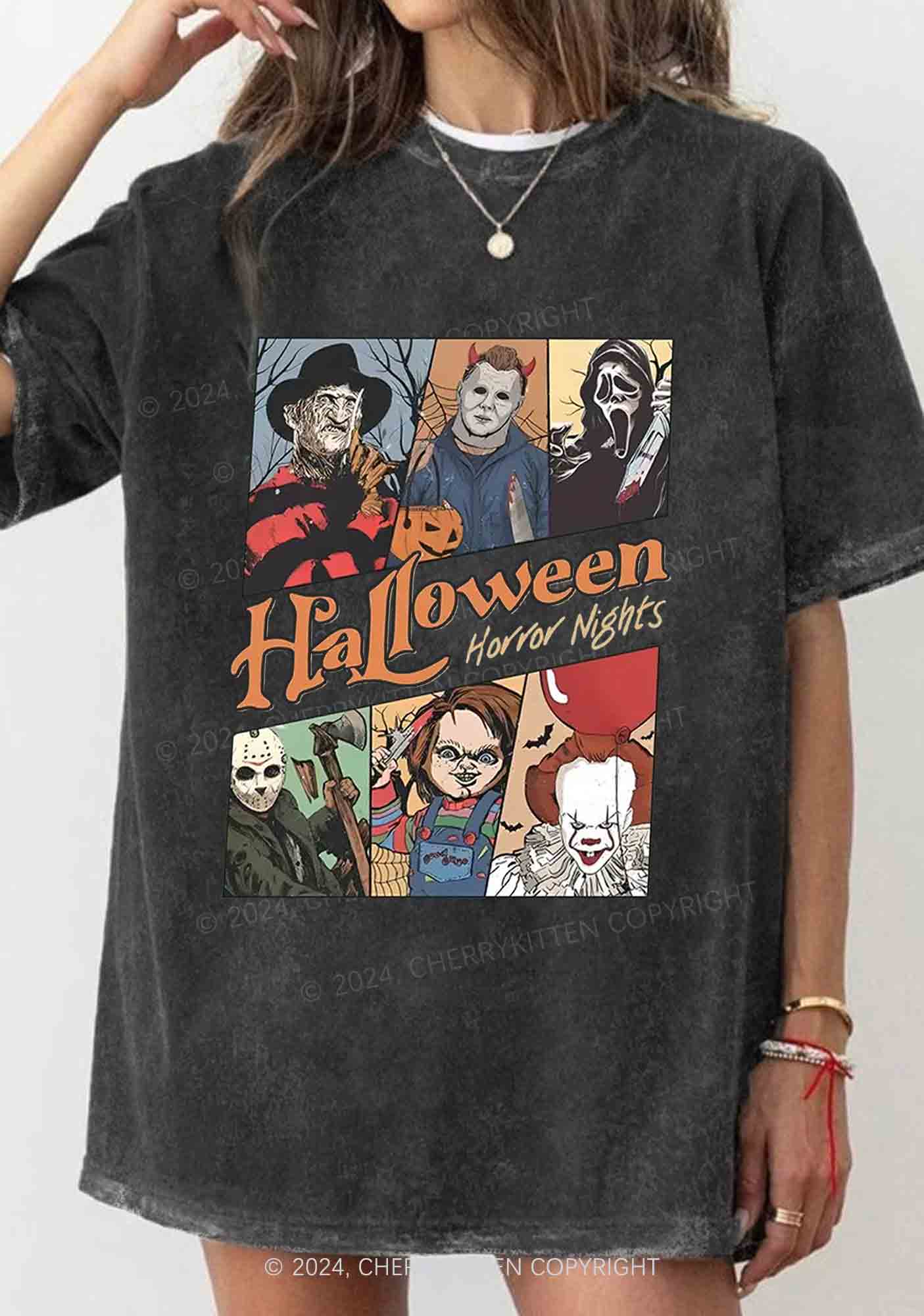 Halloween Horror Nights Y2K Washed Tee Cherrykitten