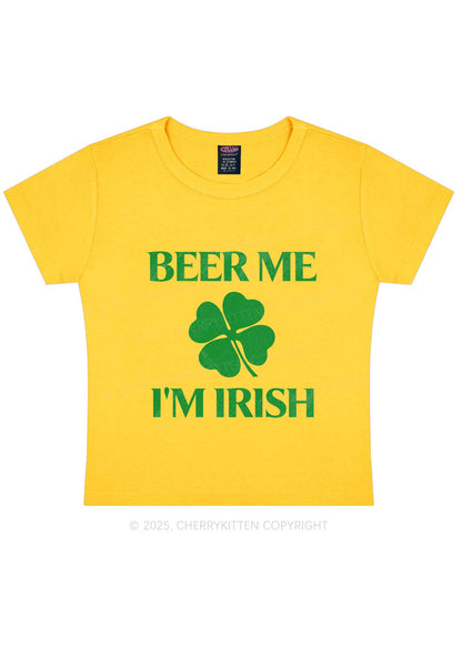 Beer Irish St Patricks Y2K Baby Tee Cherrykitten