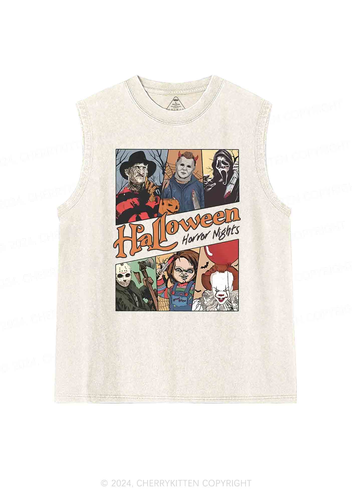 Halloween Horror Nights Y2K Washed Tank Cherrykitten